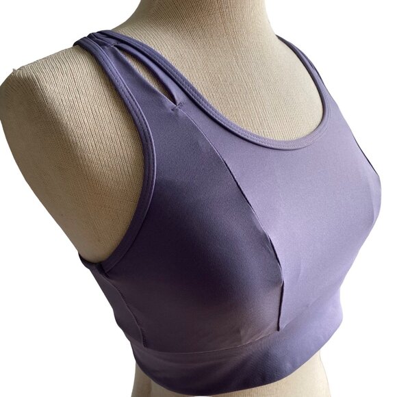 Apana Tops - Apana Womens Padded Wireless Sports Bra Size Small Purple Athletic Longline
